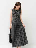 שמלה אלנגטית עם כתפיות אסמיטריות בסגנון יוקרתי- דגם אליסה